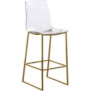 Acrylic Counter Stool with Stainless Steel Base