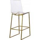 Acrylic Counter Stool with Stainless Steel Base