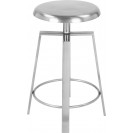 Adjustable Counter Stool with Iron Base Silver