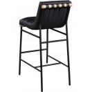 Bar Stool with Soft Black Vegan Leather