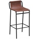 Counter Stool with Brown Vegan Leather