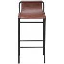 Counter Stool with Brown Vegan Leather