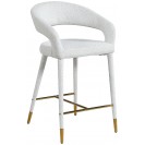 Cream Fabric Upholstered Counter Stool