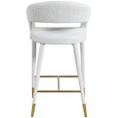 Cream Fabric Upholstered Counter Stool