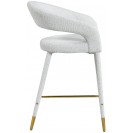 Cream Fabric Upholstered Counter Stool