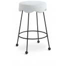 Fabric Upholstered Cream Counter Stool