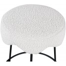 Fabric Upholstered Cream Counter Stool