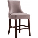 Pink Velvet Upholstered Counter Stool