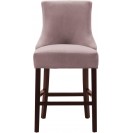 Pink Velvet Upholstered Counter Stool