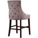 Pink Velvet Upholstered Counter Stool