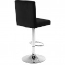 Upholstered Adjustable Counter Stool Black