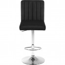 Upholstered Adjustable Counter Stool Black