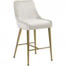 Velvet Upholstered Counter Stool Cream