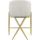 Velvet Upholstered Counter Stool Cream