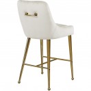 Velvet Upholstered Counter Stool Cream