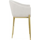 Velvet Upholstered Counter Stool Cream