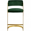 Velvet Upholstered Counter Stool Green