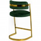 Velvet Upholstered Counter Stool Green