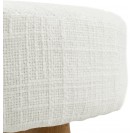 White Boucle Fabric Upholstered Counter Stool