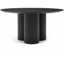 Black Dining Table with Natural Oak