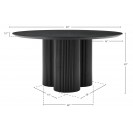 Black Dining Table with Natural Oak