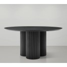 Black Dining Table with Natural Oak