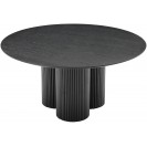 Black Dining Table with Natural Oak