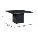 Black Finish Oak Wood Dining Table