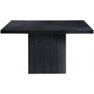 Black Finish Oak Wood Dining Table