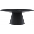 Black Finish Oak Wood Dining Table