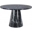 Black Round Faux Marble Dining Table