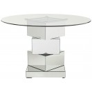 Dining Table with Round Tempred Glass Top