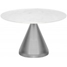 Dining Table with Silver Stainless Steel