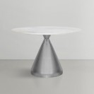 Dining Table with Silver Stainless Steel