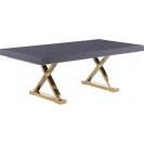 Grey Oak Lacquer Top Dining Table