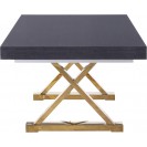 Grey Oak Lacquer Top Dining Table