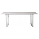 Marble Veneer Furniture Dining Table Chrome