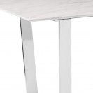 Marble Veneer Furniture Dining Table Chrome