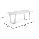 Marble Veneer Furniture Dining Table Chrome