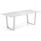 Marble Veneer Furniture Dining Table Chrome