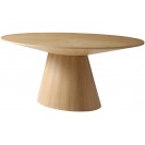 Oval White Oak Wood Dining Table