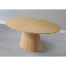 Oval White Oak Wood Dining Table