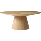 Oval White Oak Wood Dining Table