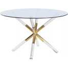 Round Tempered Glass Top Dining Table