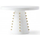 Round White Lacquer Dining Table