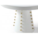 Round White Lacquer Dining Table