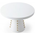 Round White Lacquer Dining Table