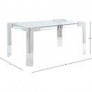 Stainless Steel Acrylic Glass Top Dining Table