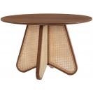 Walnut Color Dining Table with Solid Wood