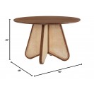 Walnut Color Dining Table with Solid Wood